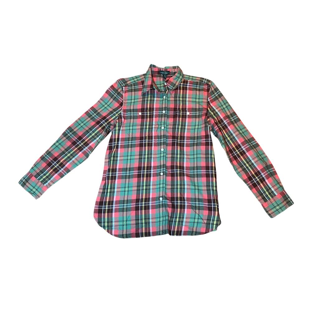 LRL‎ Ralph Lauren Jeans Co. Button Down Plaid Shirt Cotton Multicolor Size L NWT